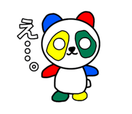 Colorful panda1 sticker #11750178