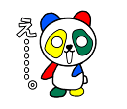 Colorful panda1 sticker #11750179
