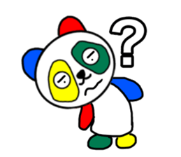Colorful panda1 sticker #11750187