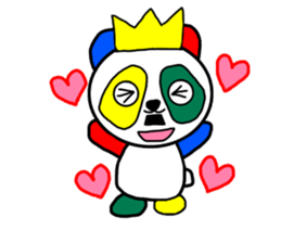 Colorful panda1 sticker #11750190