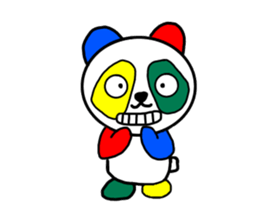 Colorful panda1 sticker #11750194