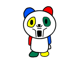 Colorful panda1 sticker #11750195