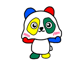 Colorful panda1 sticker #11750199