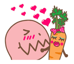 Pink Rex & Carrot Girl sticker #11750250
