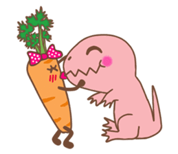 Pink Rex & Carrot Girl sticker #11750252
