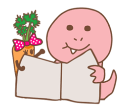 Pink Rex & Carrot Girl sticker #11750259