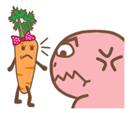Pink Rex & Carrot Girl sticker #11750265