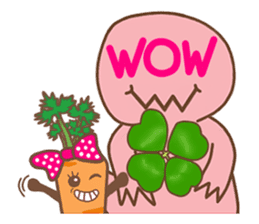 Pink Rex & Carrot Girl sticker #11750274