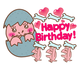 Pink Rex & Carrot Girl sticker #11750275