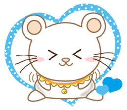 Everyday sticker of white panda cat sticker #11750563