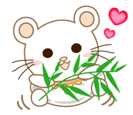 Everyday sticker of white panda cat sticker #11750580