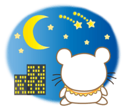 Everyday sticker of white panda cat sticker #11750593