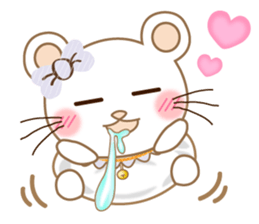 Everyday sticker of white panda cat sticker #11750597