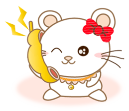 Everyday sticker of white panda cat sticker #11750599