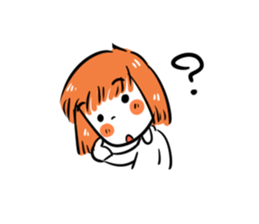 Orange girl by JS sticker #11750687