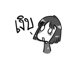 Orange girl by JS sticker #11750711