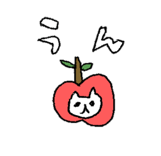 Hi Apple Cat sticker #11752161