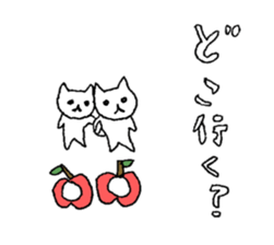 Hi Apple Cat sticker #11752184
