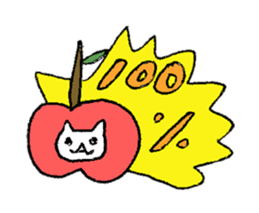 Hi Apple Cat sticker #11752198