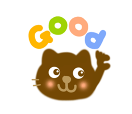 Friendly sticker of cat sticker #11752994