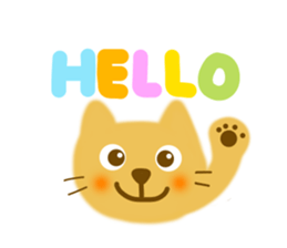 Friendly sticker of cat sticker #11753005