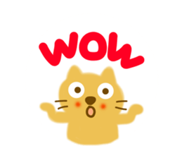 Friendly sticker of cat sticker #11753016