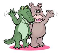 Hippopotamus&Crocodile sticker #11753354