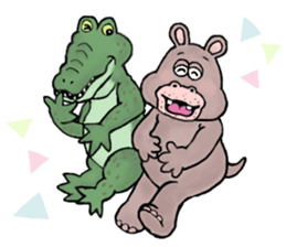 Hippopotamus&Crocodile sticker #11753366