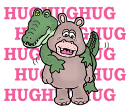 Hippopotamus&Crocodile sticker #11753383