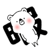 A white bear moves. sticker #11753394
