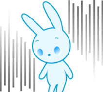 Animated Blue eyes rabbit sticker #11753903
