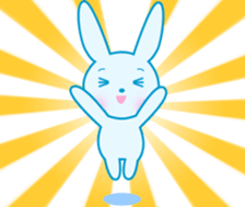 Animated Blue eyes rabbit sticker #11753906