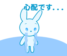 Animated Blue eyes rabbit sticker #11753912