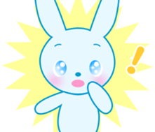 Animated Blue eyes rabbit sticker #11753917