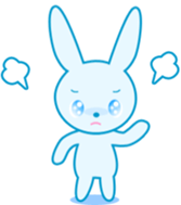 Animated Blue eyes rabbit sticker #11753918