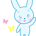 Animated Blue eyes rabbit