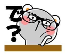 pachipachi Kuma and Megane sticker #11753973