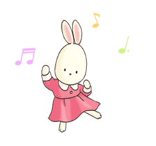 Cute bear and rabbit 8 by Torataro sticker #11754400