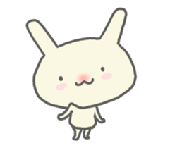 Rabbit and character animation sticker #11754545