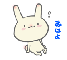 Rabbit and character animation sticker #11754552