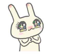 Rabbit and character animation sticker #11754562