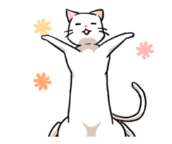 Cat of bipedalism sticker #11754912