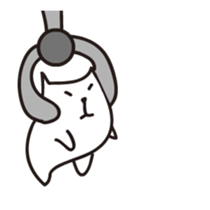 White Capybara Sticker surreal sticker #11755367