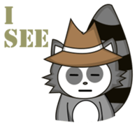 Howdy Raccoon sticker #11756605