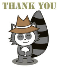 Howdy Raccoon sticker #11756620