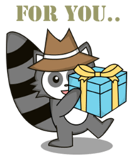 Howdy Raccoon sticker #11756628