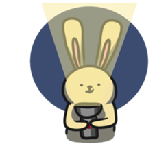 girl with rabbit sticker #11757114