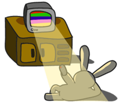 girl with rabbit sticker #11757125