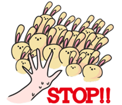 girl with rabbit sticker #11757141