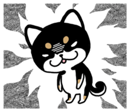 Negative black Shiba sticker #11757474